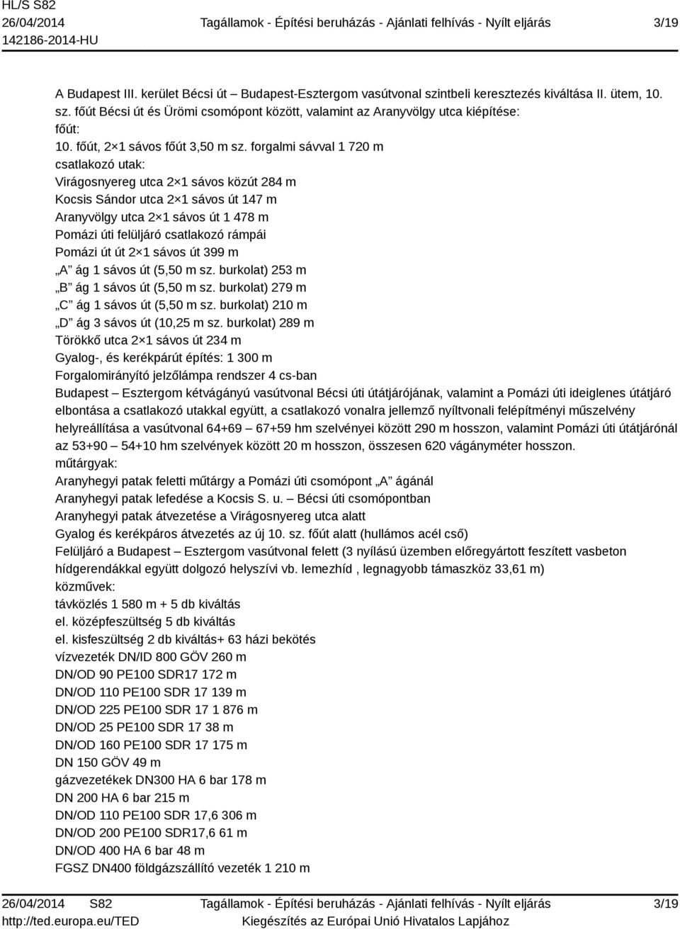 forgalmi sávval 1 720 m csatlakozó utak: Virágosnyereg utca 2 1 sávos közút 284 m Kocsis Sándor utca 2 1 sávos út 147 m Aranyvölgy utca 2 1 sávos út 1 478 m Pomázi úti felüljáró csatlakozó rámpái