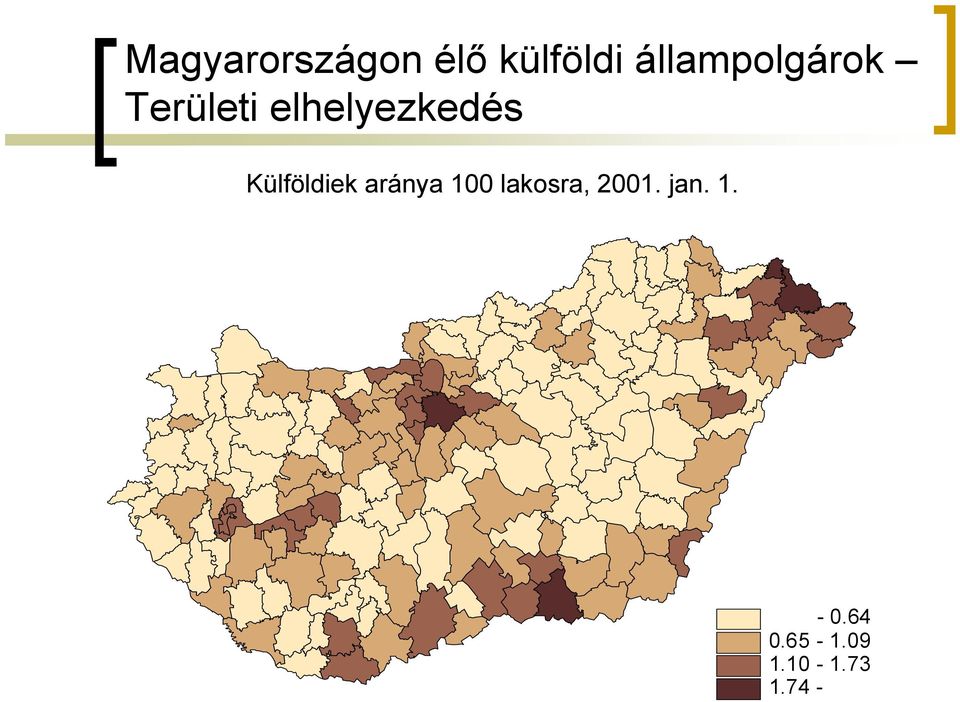 elhelyezkedés Külföldiek aránya 100