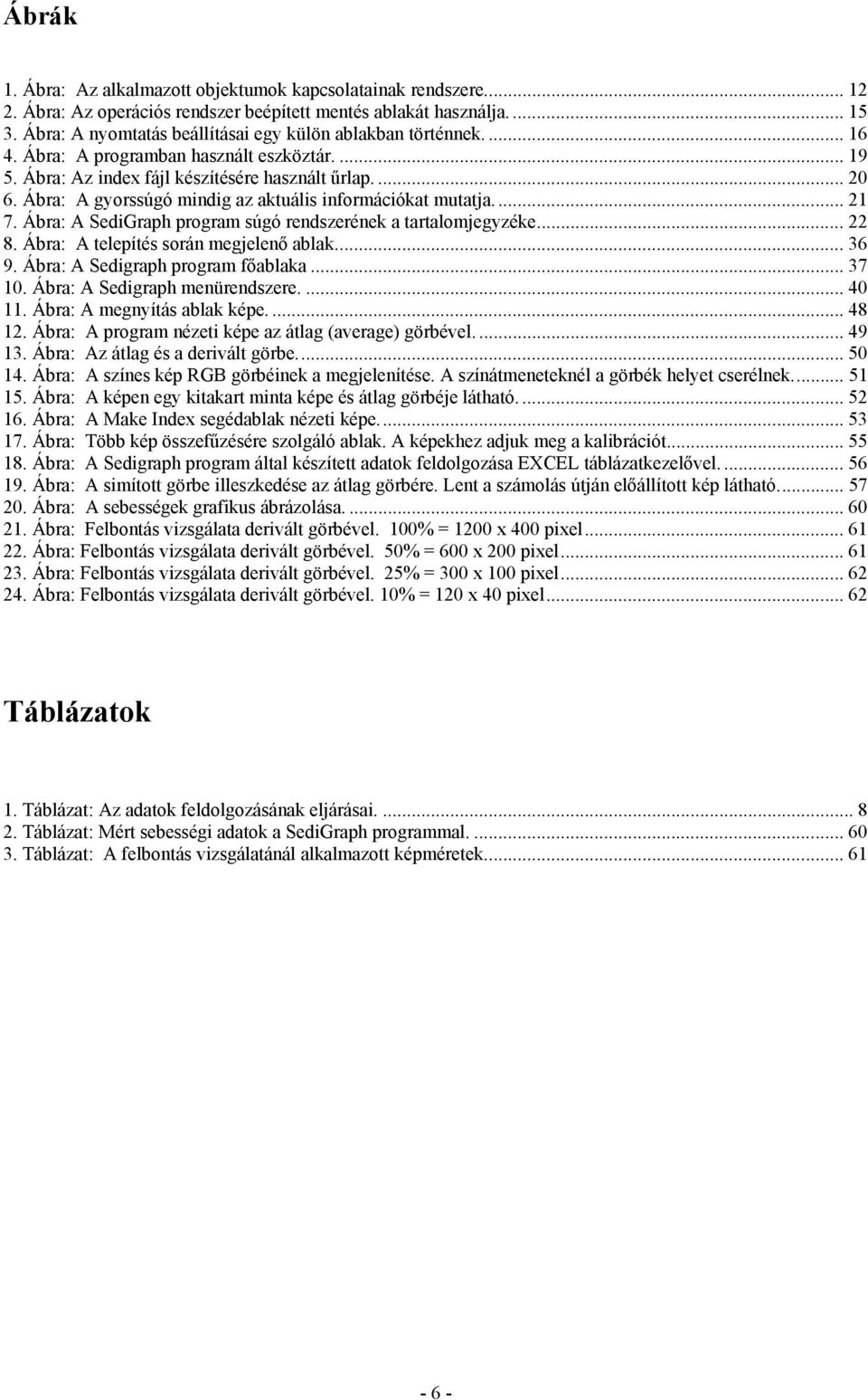 Ábra: A gyorssúgó mindig az aktuális információkat mutatja.... 21 7. Ábra: A program súgó rendszerének a tartalomjegyzéke... 22 8. Ábra: A telepítés során megjelenő ablak... 36 9.