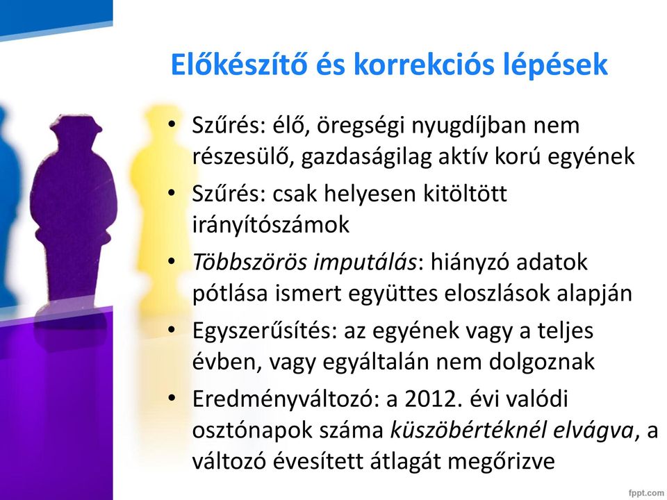 együttes eloszlások alapján Egyszerűsítés: az egyének vagy a teljes évben, vagy egyáltalán nem dolgoznak