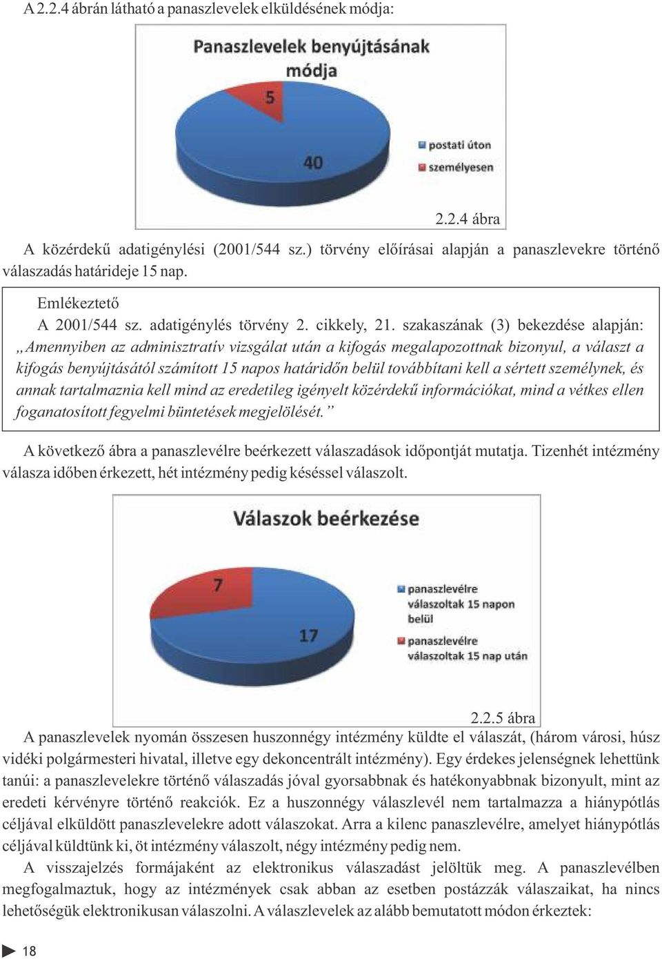 szakaszának (3) bekezdése alapján: Amennyiben az adminisztratív vizsgálat után a kifogás megalapozottnak bizonyul, a választ a kifogás benyújtásától számított 15 napos határidőn belül továbbítani