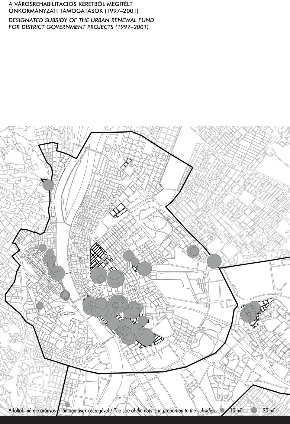 GOVERNMENT PROJECTS (1997 2001) A foltok mérete arányos a támogatások