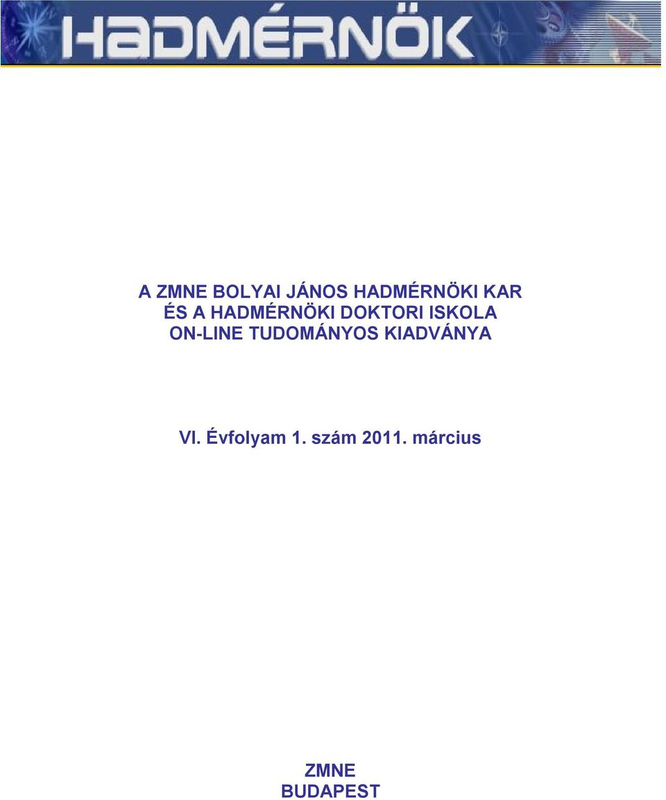 ON-LINE TUDOMÁNYOS KIADVÁNYA VI.