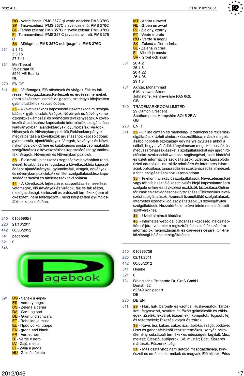 PMS 357 C ja vaaleanvihreä: PMS 376 C SV - Mörkgrönt: PMS 357C och ljusgrönt: PMS 376C 5.3.13 5.3.15 27.3.11 MiniTree.