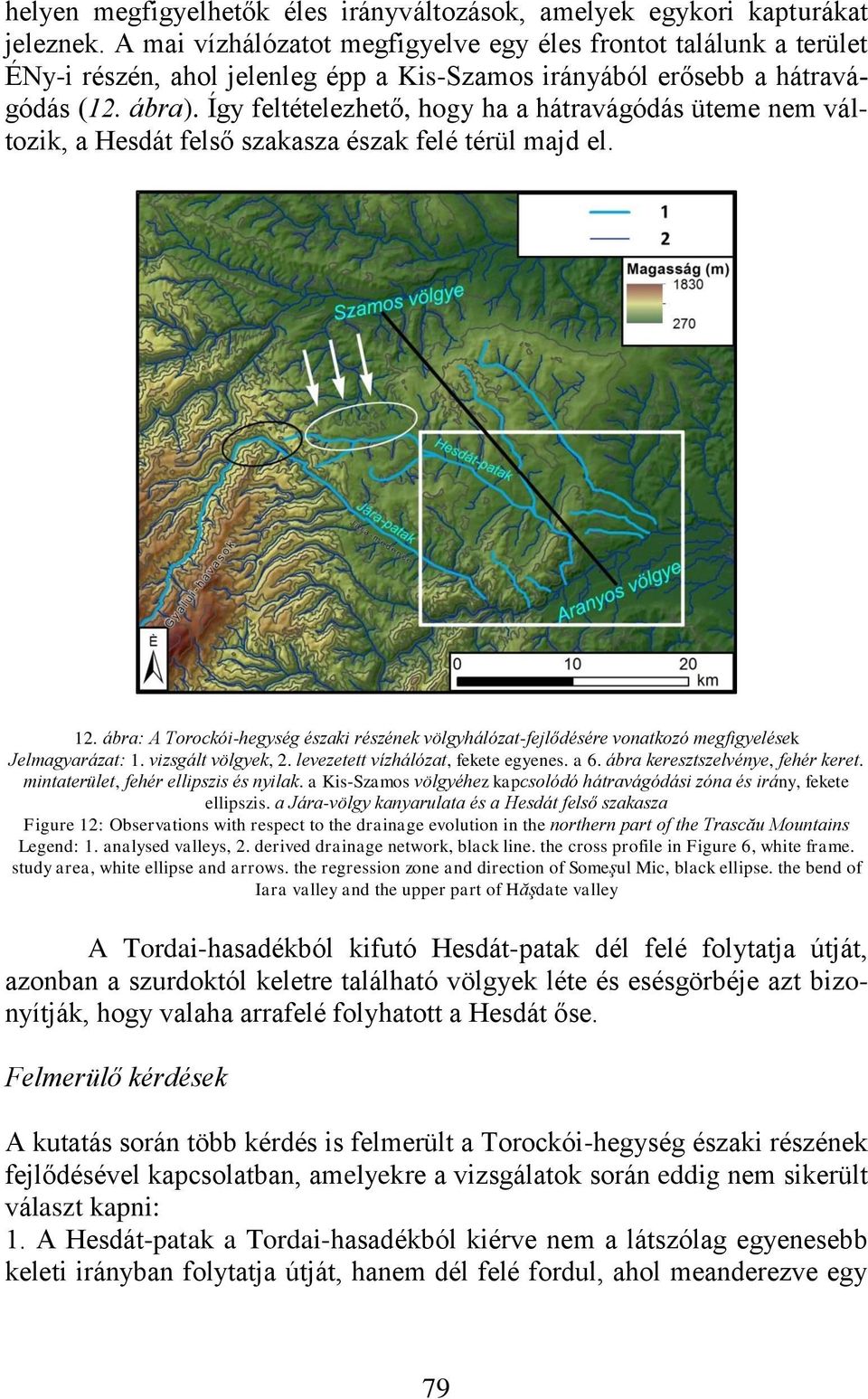 Így feltételezhető, hogy ha a hátravágódás üteme nem változik, a Hesdát felső szakasza észak felé térül majd el. 12.