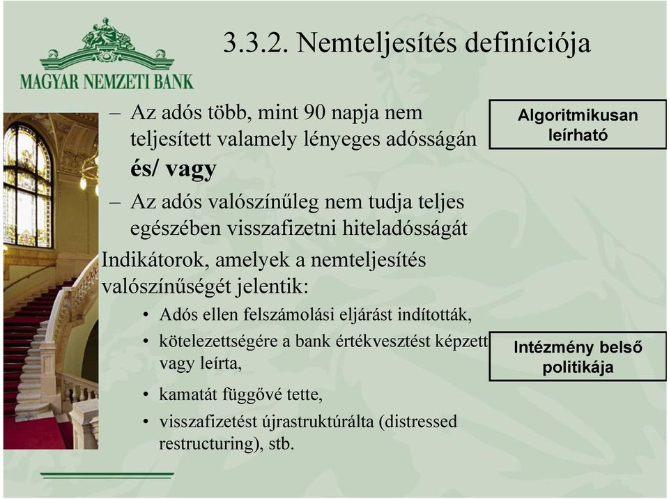 valószínűleg nem tudja teljes egészében visszafizetni hiteladósságát Indikátorok, amelyek a nemteljesítés valószínűségét