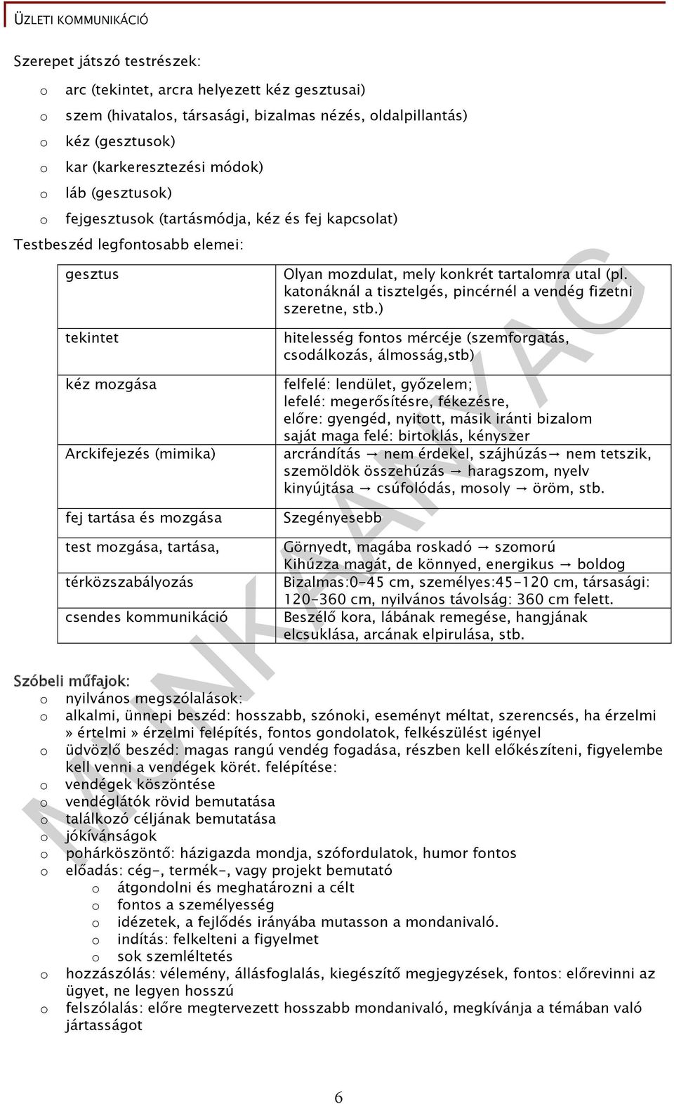 kmmunikáció Olyan mzdulat, mely knkrét tartalmra utal (pl. katnáknál a tisztelgés, pincérnél a vendég fizetni szeretne, stb.