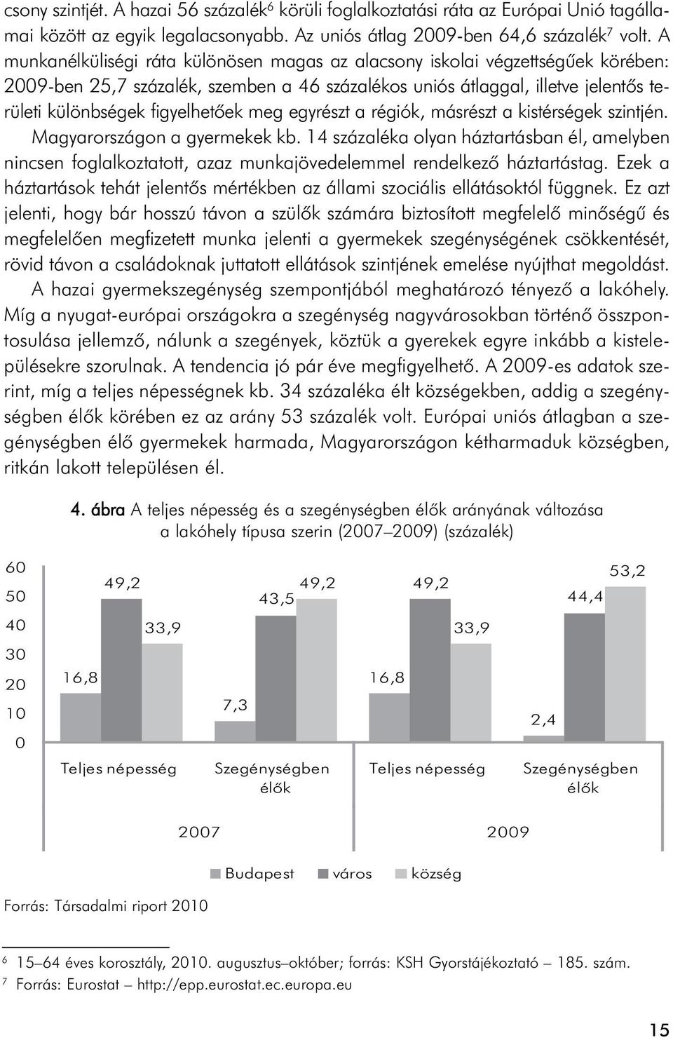 meg egyrészt a régiók, másrészt a kistérségek szintjén. Magyarországon a gyermekek kb.