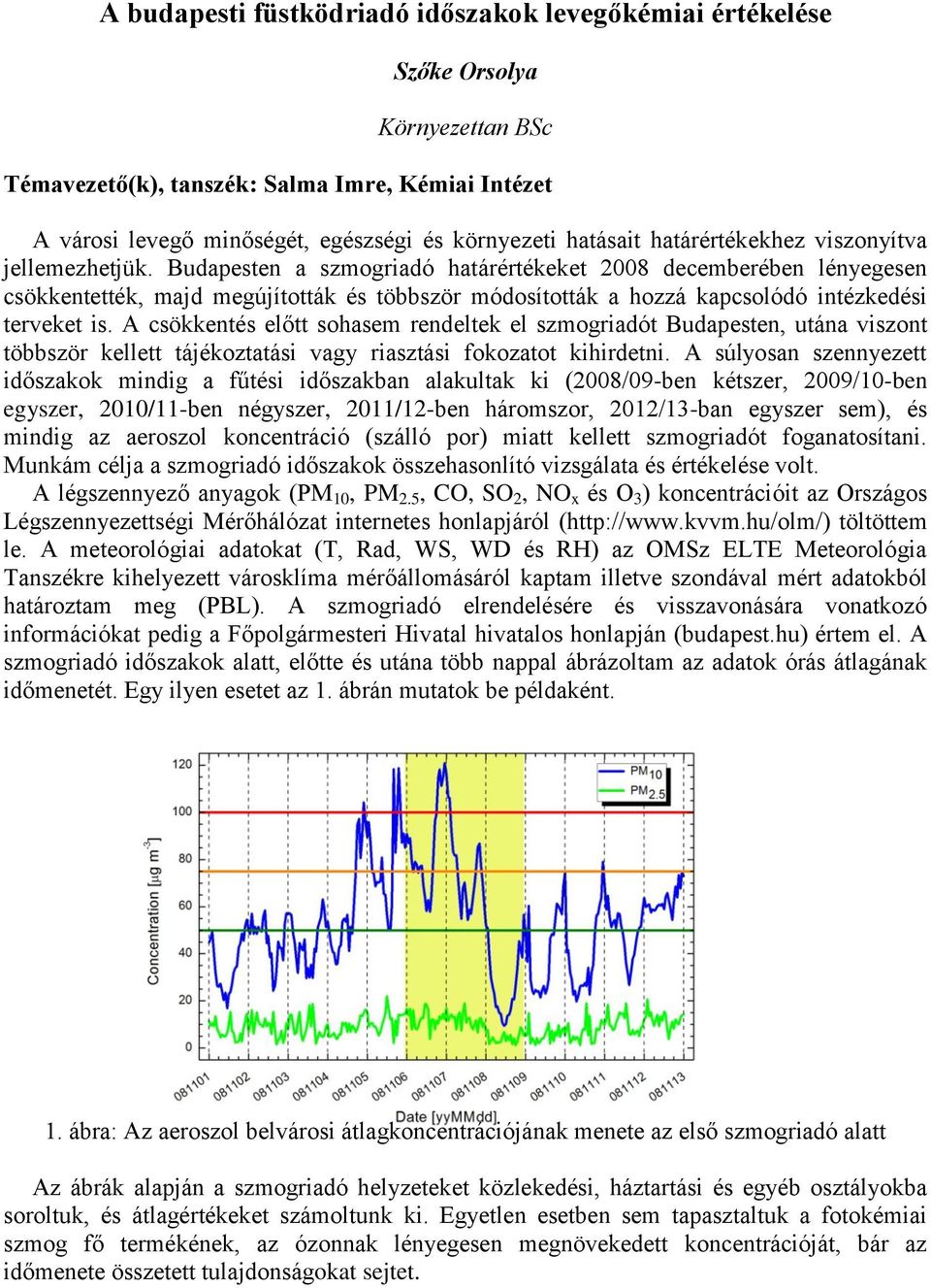 Budapesten a szmogriadó határértékeket 2008 decemberében lényegesen csökkentették, majd megújították és többször módosították a hozzá kapcsolódó intézkedési terveket is.