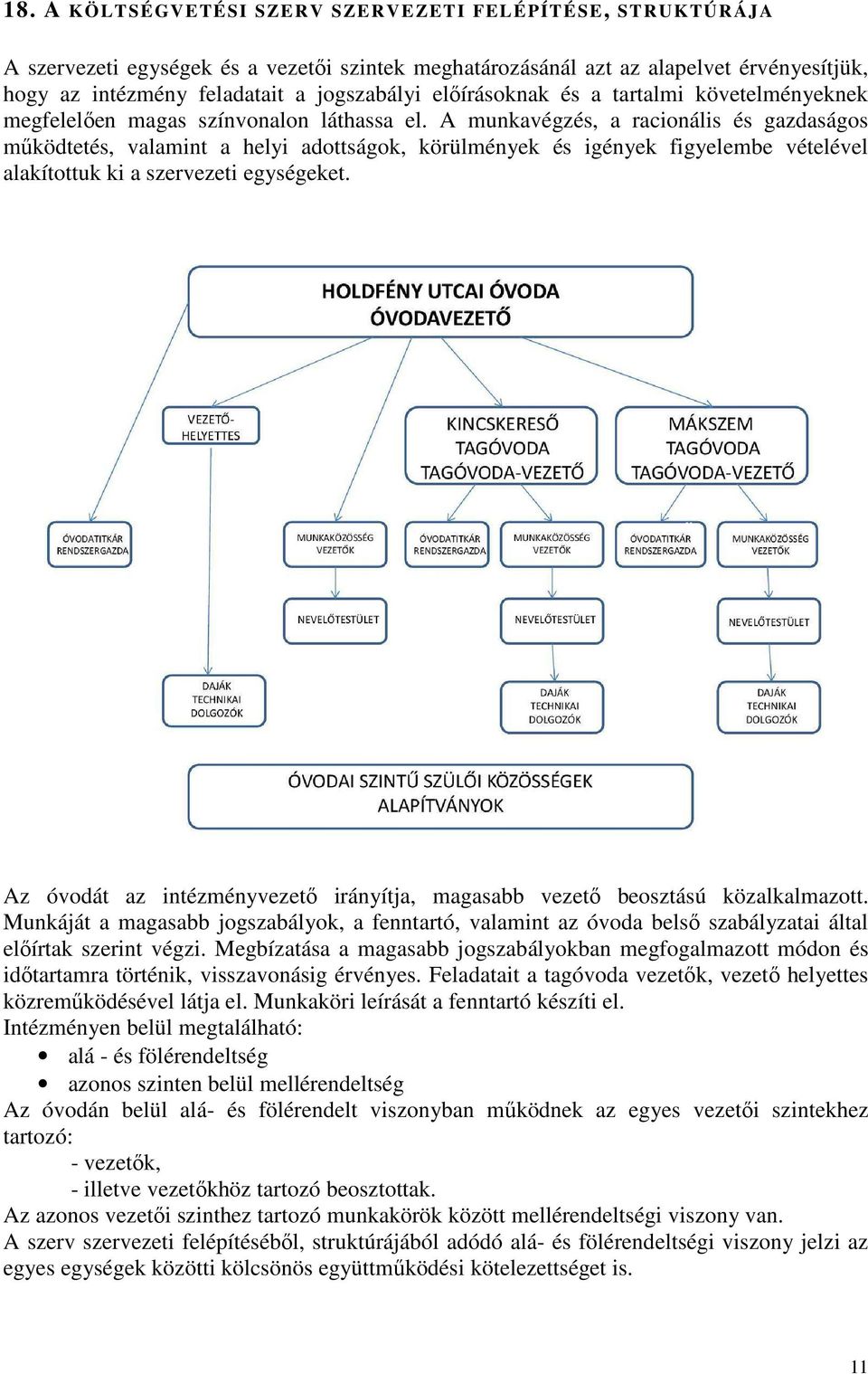 A munkavégzés, a racionális és gazdaságos működtetés, valamint a helyi adottságok, körülmények és igények figyelembe vételével alakítottuk ki a szervezeti egységeket.