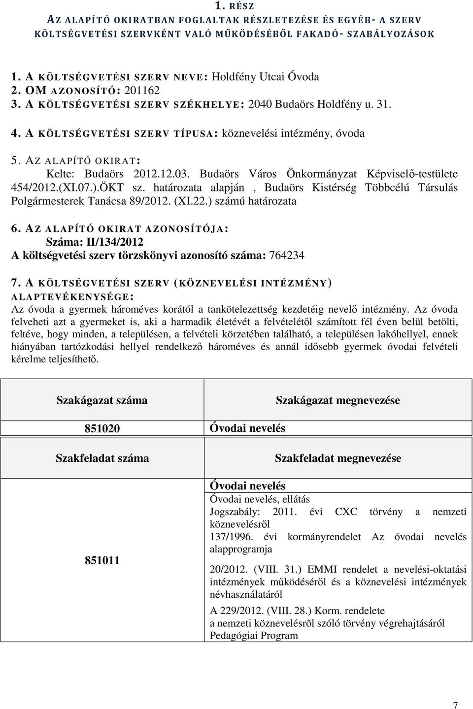 Budaörs Város Önkormányzat Képviselő-testülete 454/2012.(XI.07.).ÖKT sz. határozata alapján, Budaörs Kistérség Többcélú Társulás Polgármesterek Tanácsa 89/2012. (XI.22.) számú határozata 6.