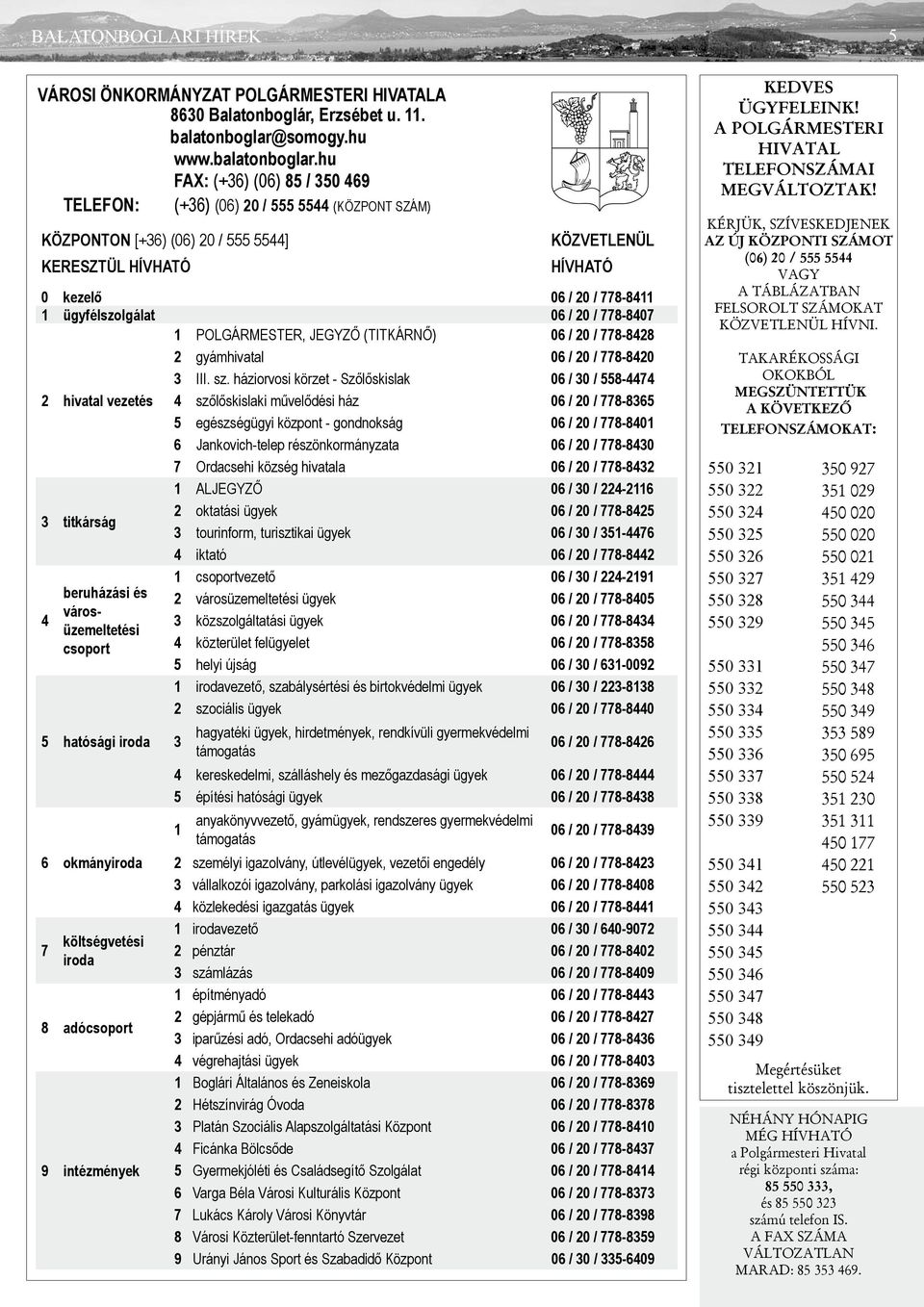 hu FAX: (+36) (06) 85 / 350 469 TELEFON: (+36) (06) 20 / 555 5544 (KÖZPONT SZÁM) KÖZPONTON [+36) (06) 20 / 555 5544] KERESZTÜL HÍVHATÓ KÖZVETLENÜL hívható 0 kezelő 06 / 20 / 778-8411 1