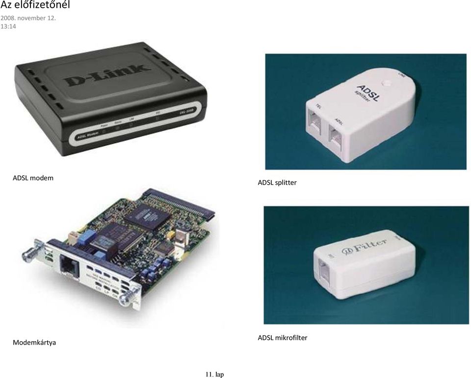 13:14 ADSL modem ADSL