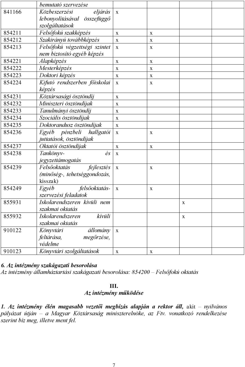 Tanulmányi ösztöndíj 854234 Szociális ösztöndíjak 854235 Doktorandusz ösztöndíjak 854236 Egyéb pénzbeli hallgatói juttatások, ösztöndíjak 854237 Oktatói ösztöndíjak 854238 Tankönyv- és