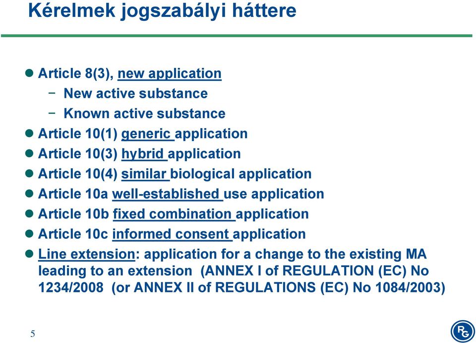 application Article 10b fixed combination application Article 10c informed consent application Line extension: application for a