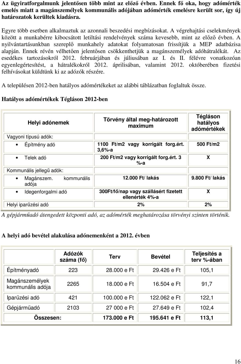 Egyre több esetben alkalmaztuk az azonnali beszedési megbízásokat. A végrehajtási cselekmények között a munkabérre kibocsátott letiltási rendelvények száma kevesebb, mint az előző évben.