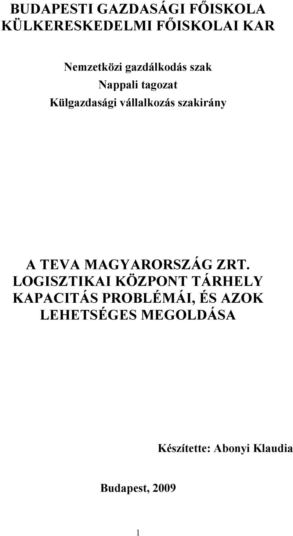 TEVA MAGYARORSZÁG ZRT.