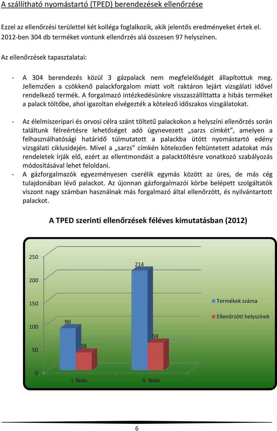 Jellemzően a csökkenő palackforgalom miatt volt raktáron lejárt vizsgálati idővel rendelkező termék.