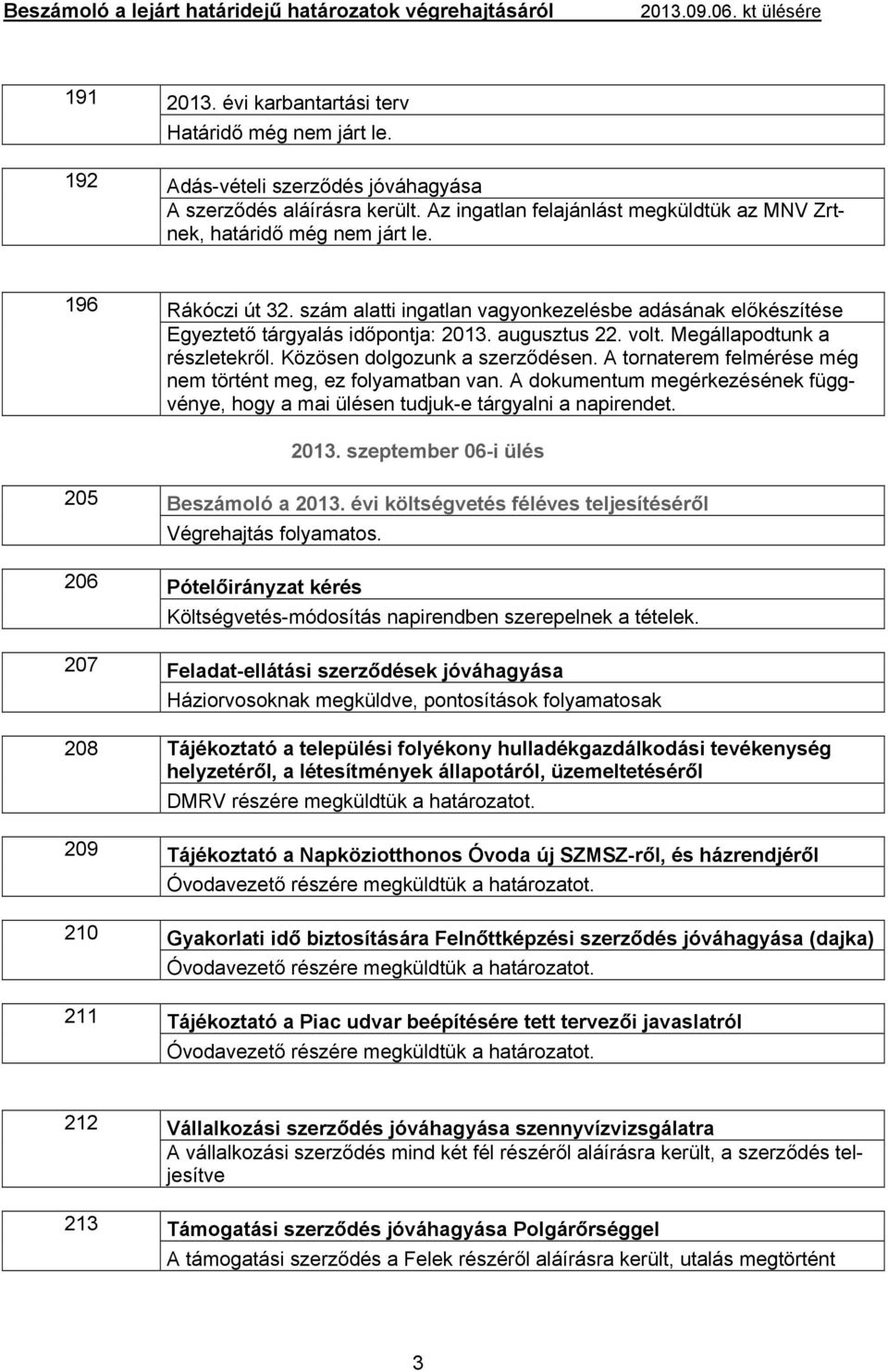 augusztus 22. volt. Megállapodtunk a részletekről. Közösen dolgozunk a szerződésen. A tornaterem felmérése még nem történt meg, ez folyamatban van.