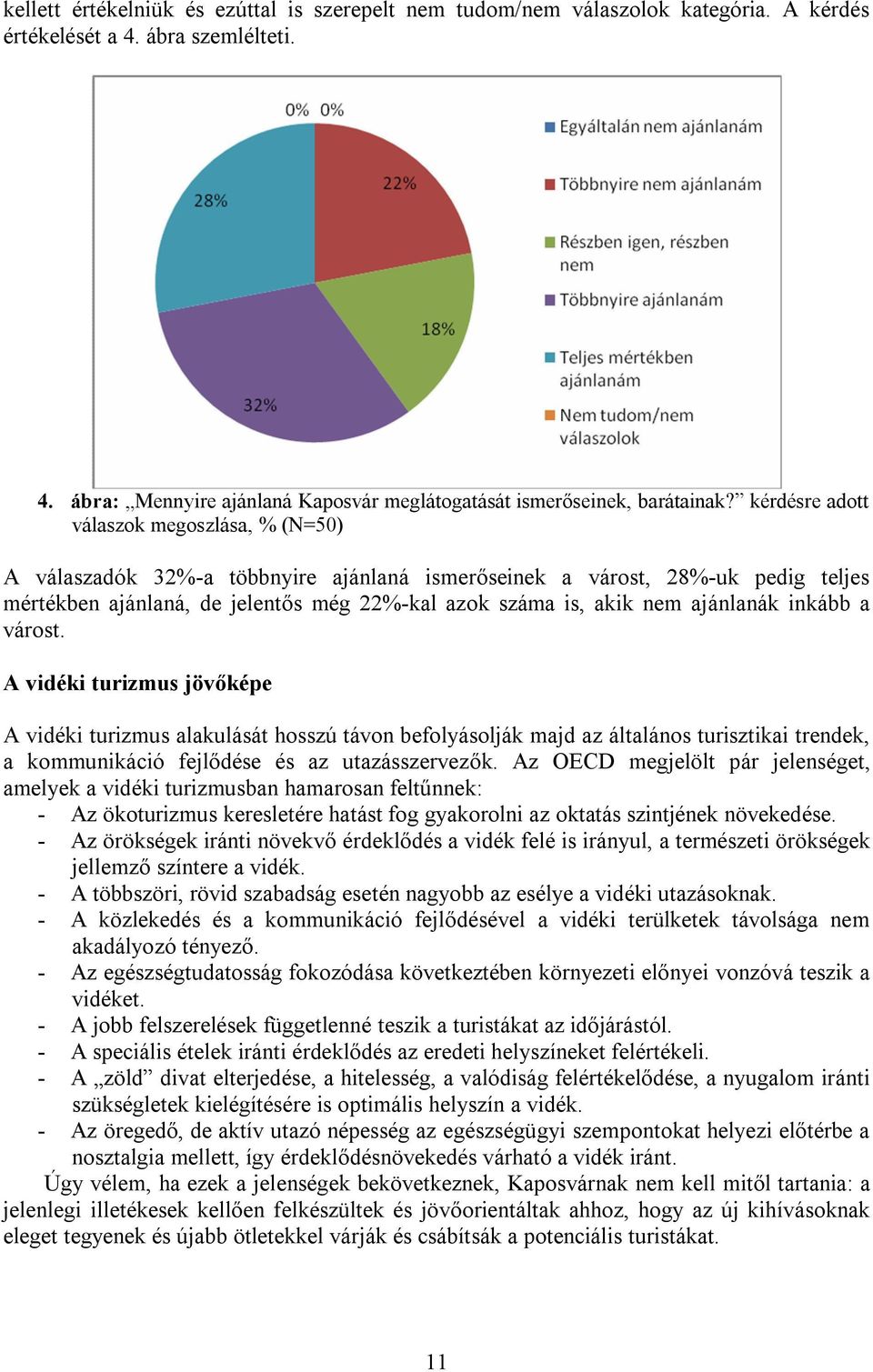 ajánlanák inkább a várost. A vidéki turizmus jövőképe A vidéki turizmus alakulását hosszú távon befolyásolják majd az általános turisztikai trendek, a kommunikáció fejlődése és az utazásszervezők.