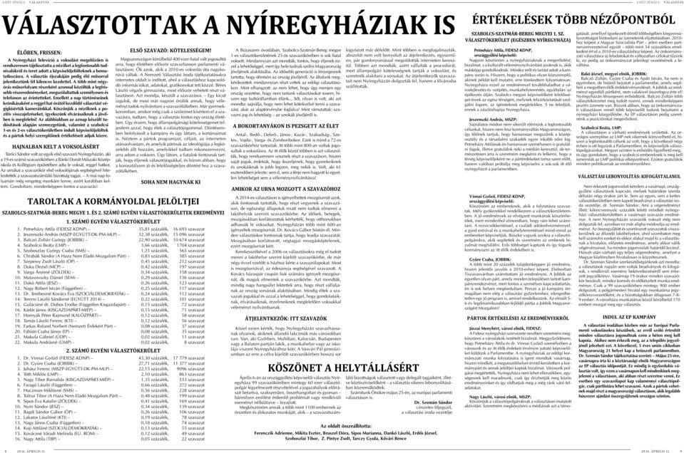 A több mint négyórás mûsorfolyam részeként azonnal közöltük a legfrissebb részeredményeket, megszólaltattuk személyesen és telefonon az érintetteket.