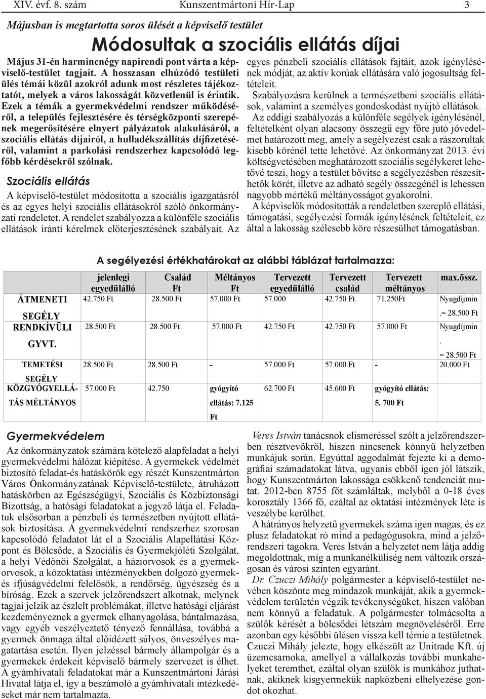 A hosszasan elhúzódó testületi ülés témái közül azokról adunk most részletes tájékoztatót, melyek a város lakosságát közvetlenül is érintik.