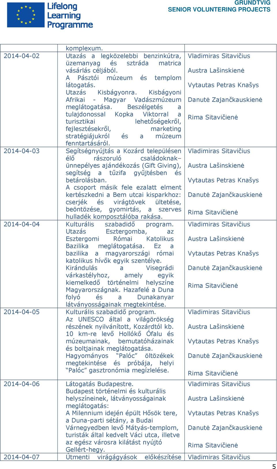 2014-04-03 Segítségnyújtás a Kozárd településen élő rászoruló családoknak ünnepélyes ajándékozás (Gift Giving), segítség a tűzifa gyűjtésben és betárolásban.