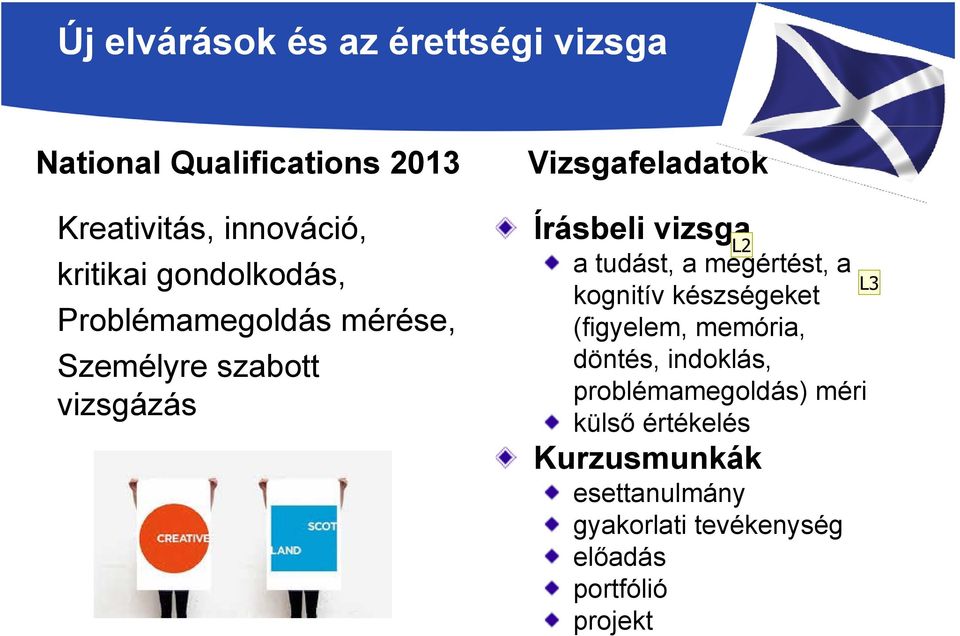 L2 a tudást, a megértést, a kognitív készségeket (figyelem, memória, döntés, indoklás,