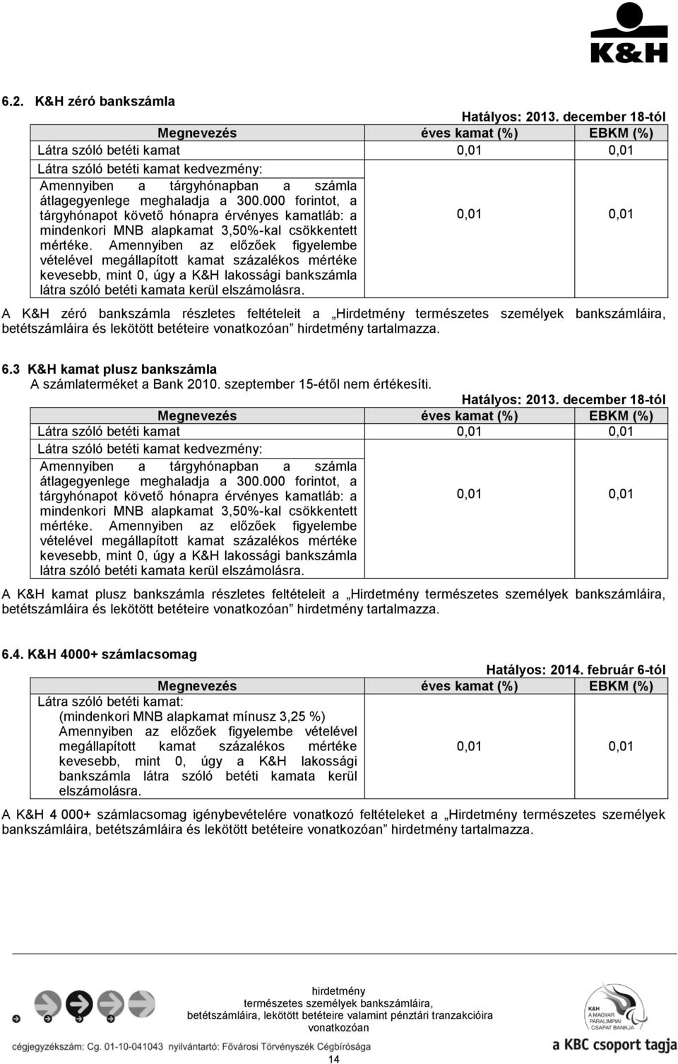 000 forintot, a tárgyhónapot követő hónapra érvényes kamatláb: a mindenkori MNB alapkamat 3,50%-kal csökkentett 0,01 0,01 mértéke.