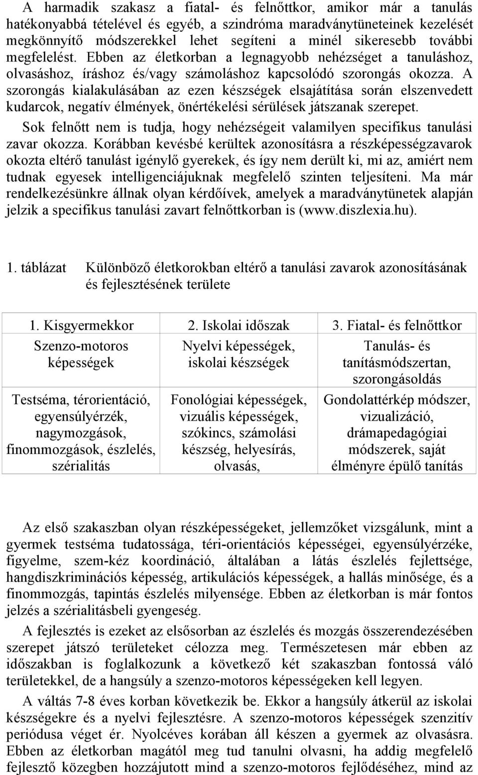 A szorongás kialakulásában az ezen készségek elsajátítása során elszenvedett kudarcok, negatív élmények, önértékelési sérülések játszanak szerepet.