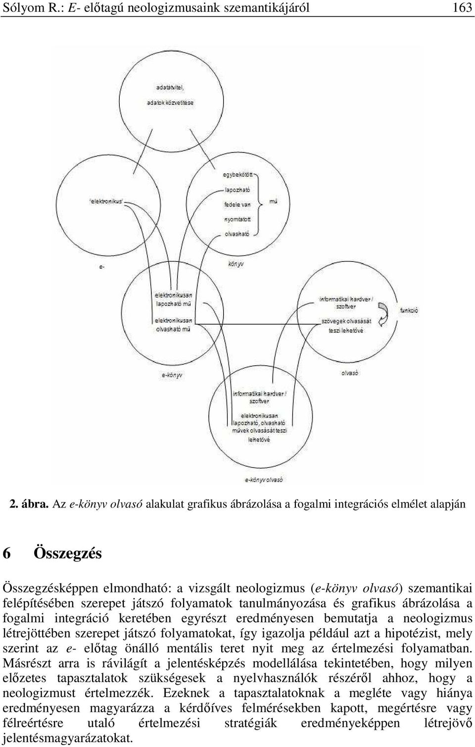 játszó folyamatok tanulmányozása és grafikus ábrázolása a fogalmi integráció keretében egyrészt eredményesen bemutatja a neologizmus létrejöttében szerepet játszó folyamatokat, így igazolja például