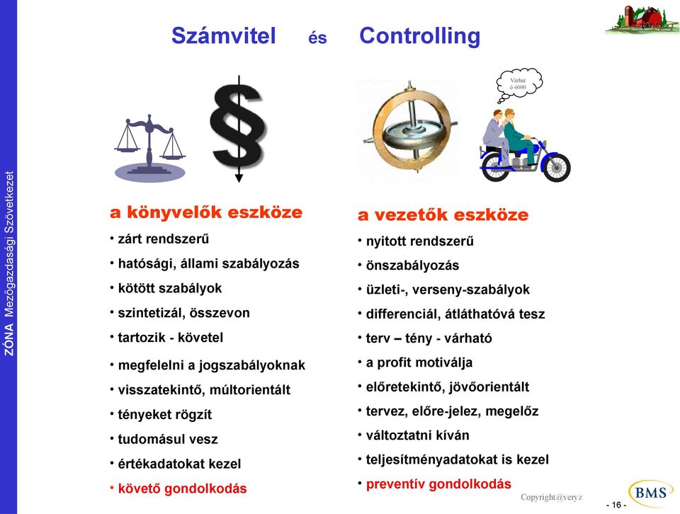 várható megfelelni a jogszabályoknak a profit motiválja visszatekintő, múltorientált előretekintő, jövőorientált tényeket rögzít tervez,