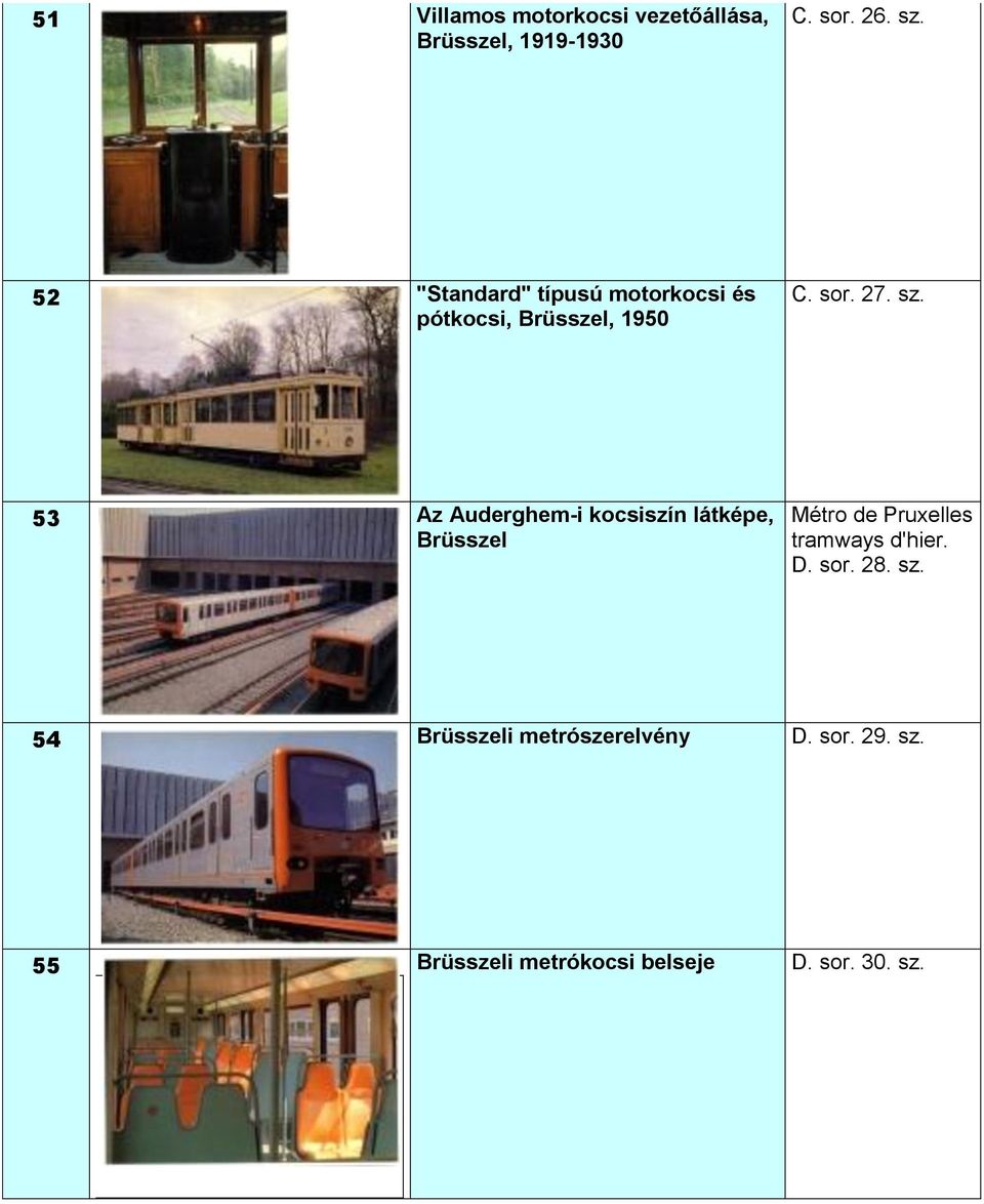 53 Az Auderghem-i kocsiszín látképe, Brüsszel Métro de Pruxelles tramways d'hier. D.