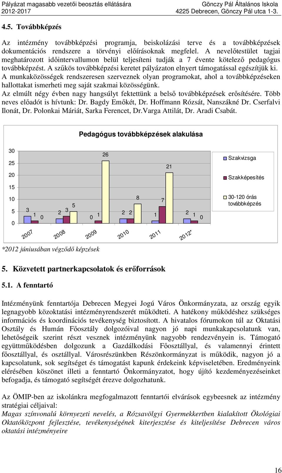 A szűkös továbbképzési keretet pályázaton elnyert támogatással egészítjük ki.