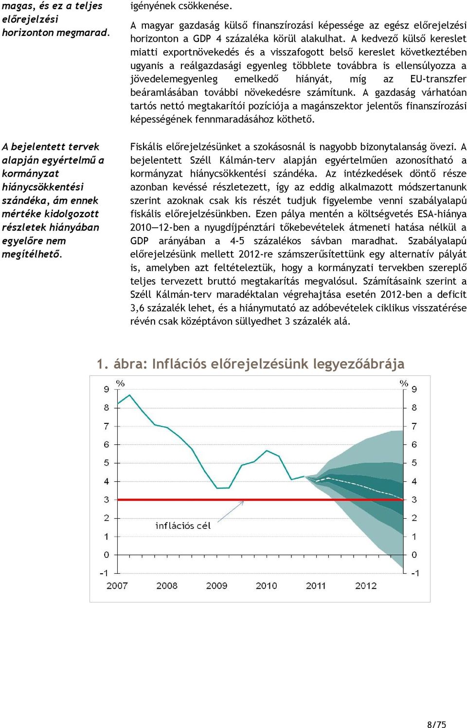 A magyar gazdaság külső finanszírozási képessége az egész előrejelzési horizonton a GDP százaléka körül alakulhat.