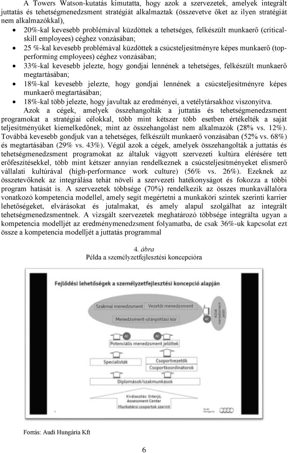 (topperforming employees) céghez vonzásában; 33%-kal kevesebb jelezte, hogy gondjai lennének a tehetséges, felkészült munkaerő megtartásában; 18%-kal kevesebb jelezte, hogy gondjai lennének a