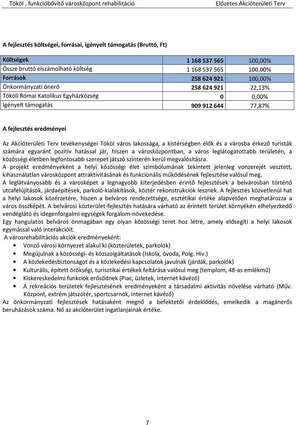 és a városba érkező turisták számára egyaránt pozitív hatással jár, hiszen a városközpontban, a város leglátogatottabb területén, a közösségi életben legfontosabb szerepet játszó színterén kerül