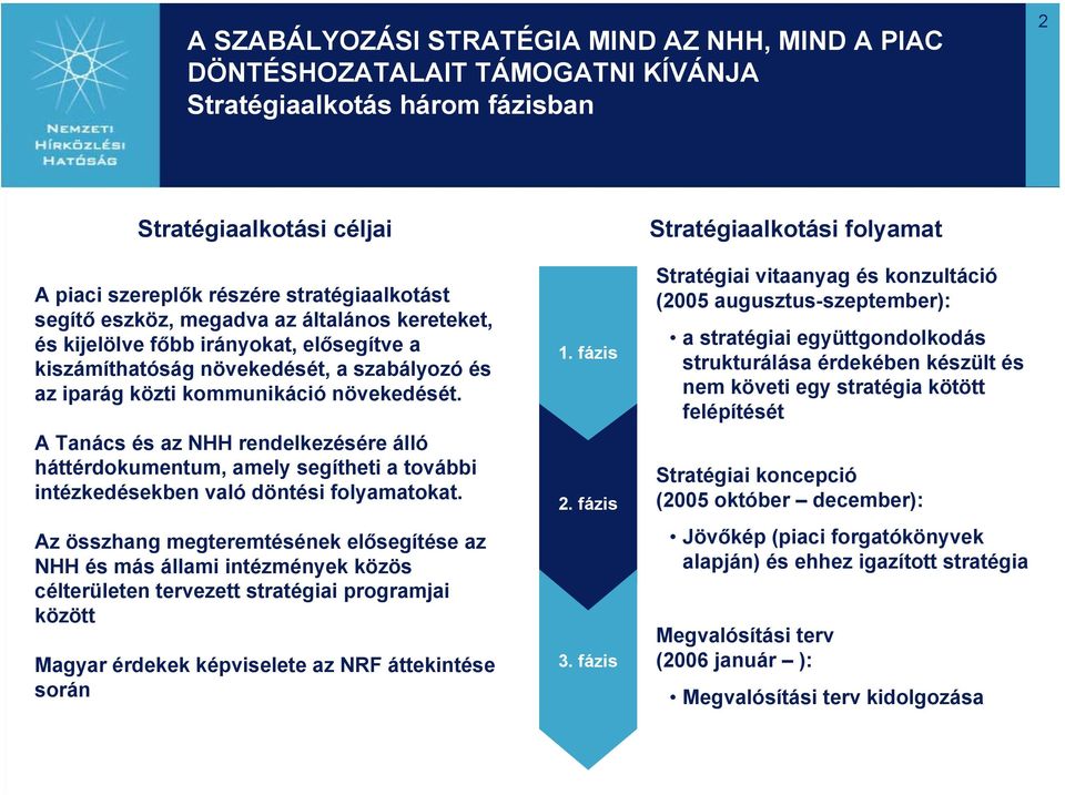 A Tanács és az NHH rendelkezésére álló háttérdokumentum, amely segítheti a további intézkedésekben való döntési folyamatokat.