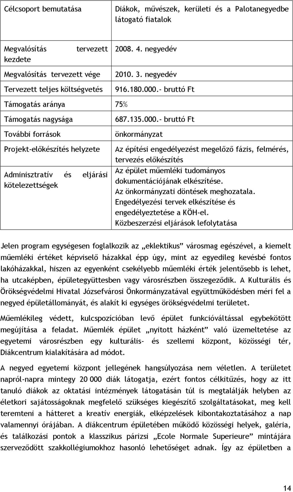 Az önkormányzati döntések meghozatala. Engedélyezési tervek elkészítése és engedélyeztetése a KÖH-el.