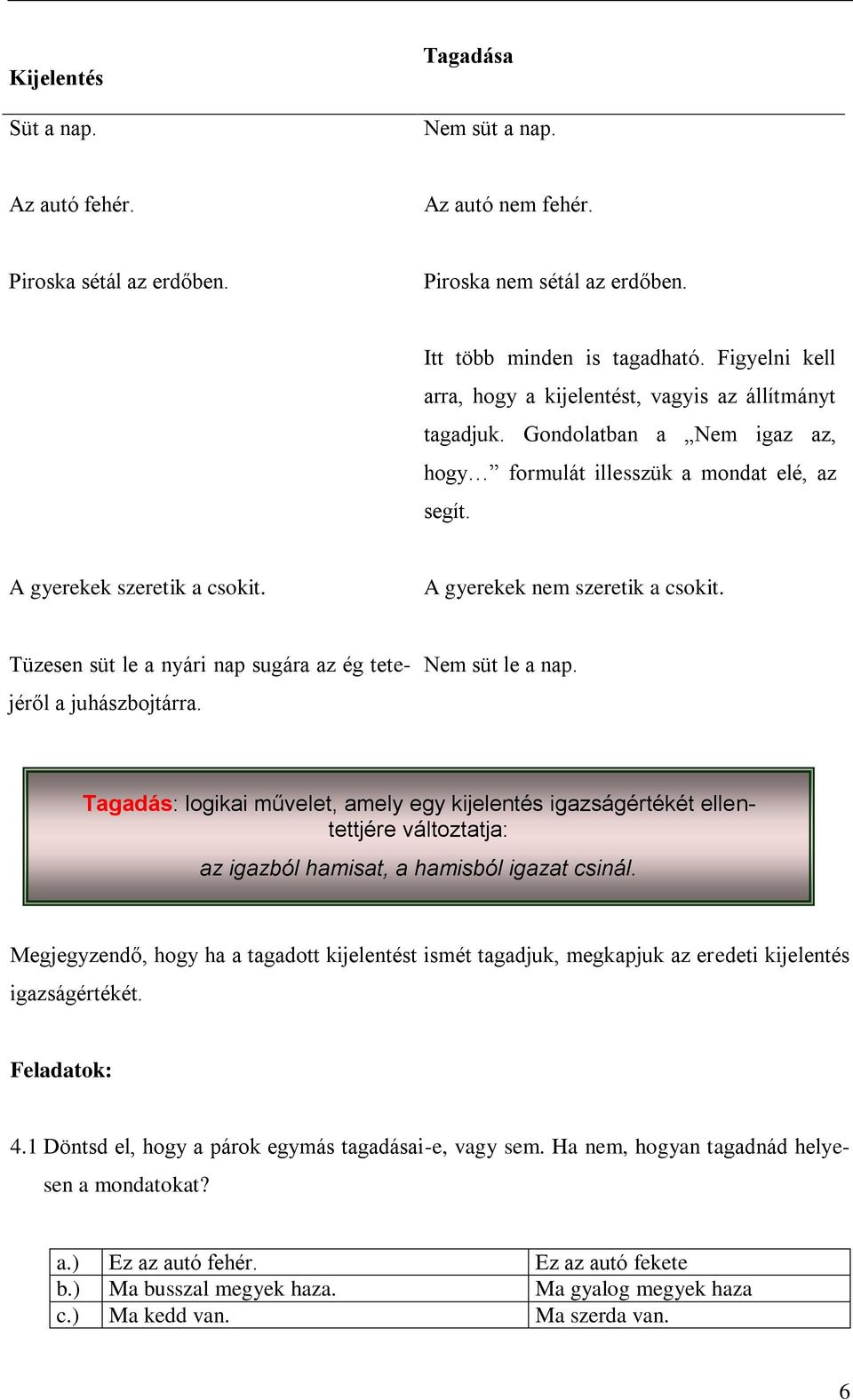 A gyerekek nem szeretik a csokit. Tüzesen süt le a nyári nap sugára az ég tetejéről a juhászbojtárra. Nem süt le a nap.