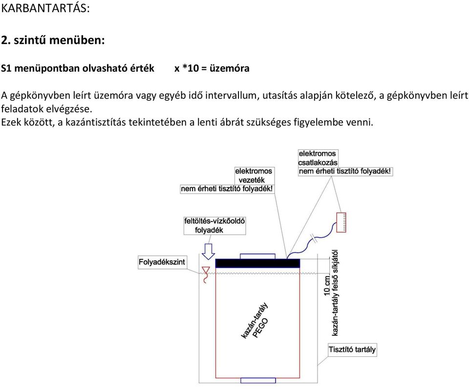 gépkönyvben leírt üzemóra vagy egyéb idő intervallum, utasítás alapján