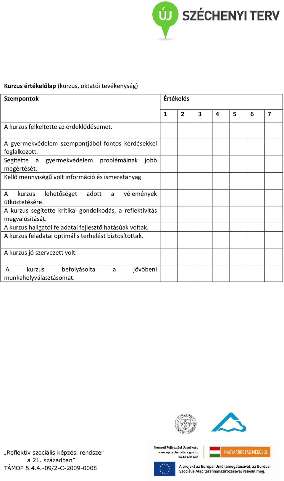 Kellő mennyiségű volt információ és ismeretanyag A kurzus lehetőséget adott a vélemények ütköztetésére.