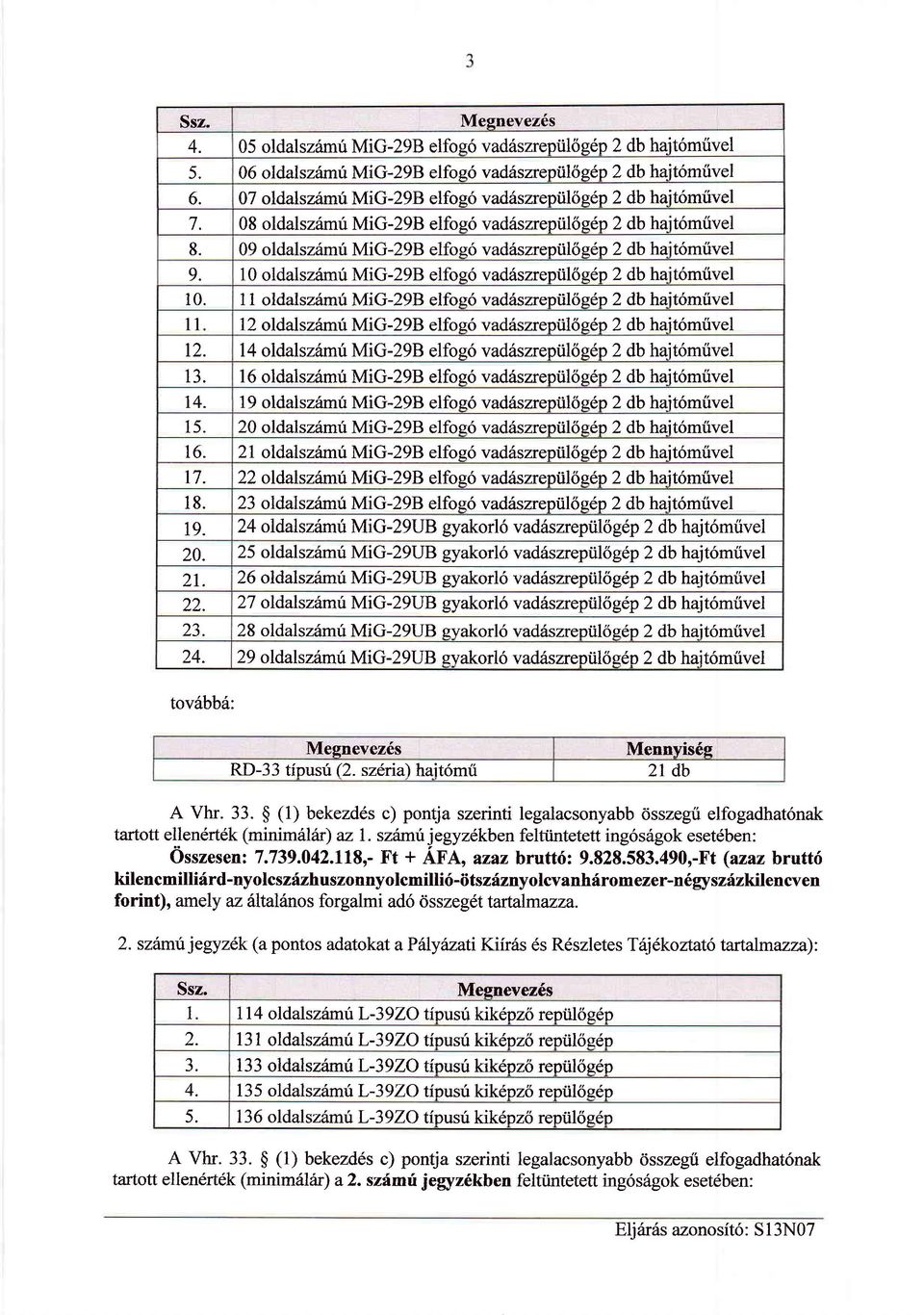 10 oldalszrimri MiG-29B elfoe6 vad6szrepiil6e6p 2 dbhat6mrivel 10.