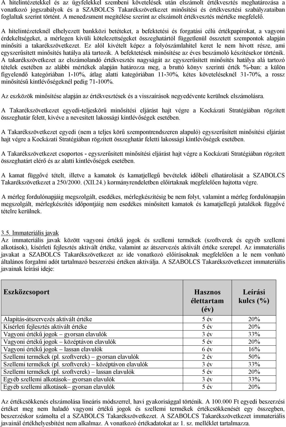 A hitelintézeteknél elhelyezett bankközi betéteket, a befektetési és forgatási célú értékpapírokat, a vagyoni érdekeltségeket, a mérlegen kívüli kötelezettségeket összeghatártól függetlenül összetett