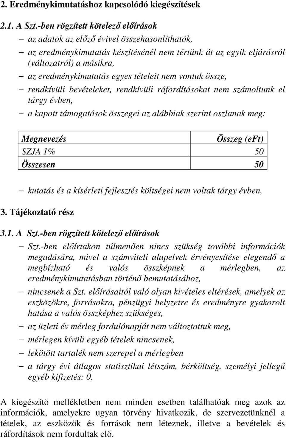 egyes tételeit nem vontuk össze, rendkívüli bevételeket, rendkívüli ráfordításokat nem számoltunk el tárgy évben, a kapott támogatások összegei az alábbiak szerint oszlanak meg: Megnevezés Összeg