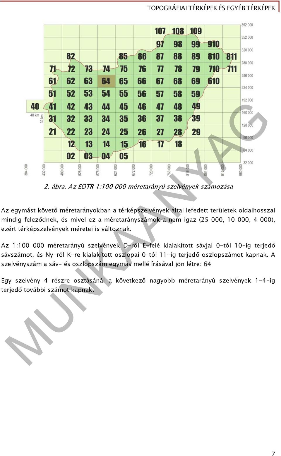 és mivel ez a méretarányszámokra nem igaz (25 000, 10 000, 4 000), ezért térképszelvények méretei is változnak.