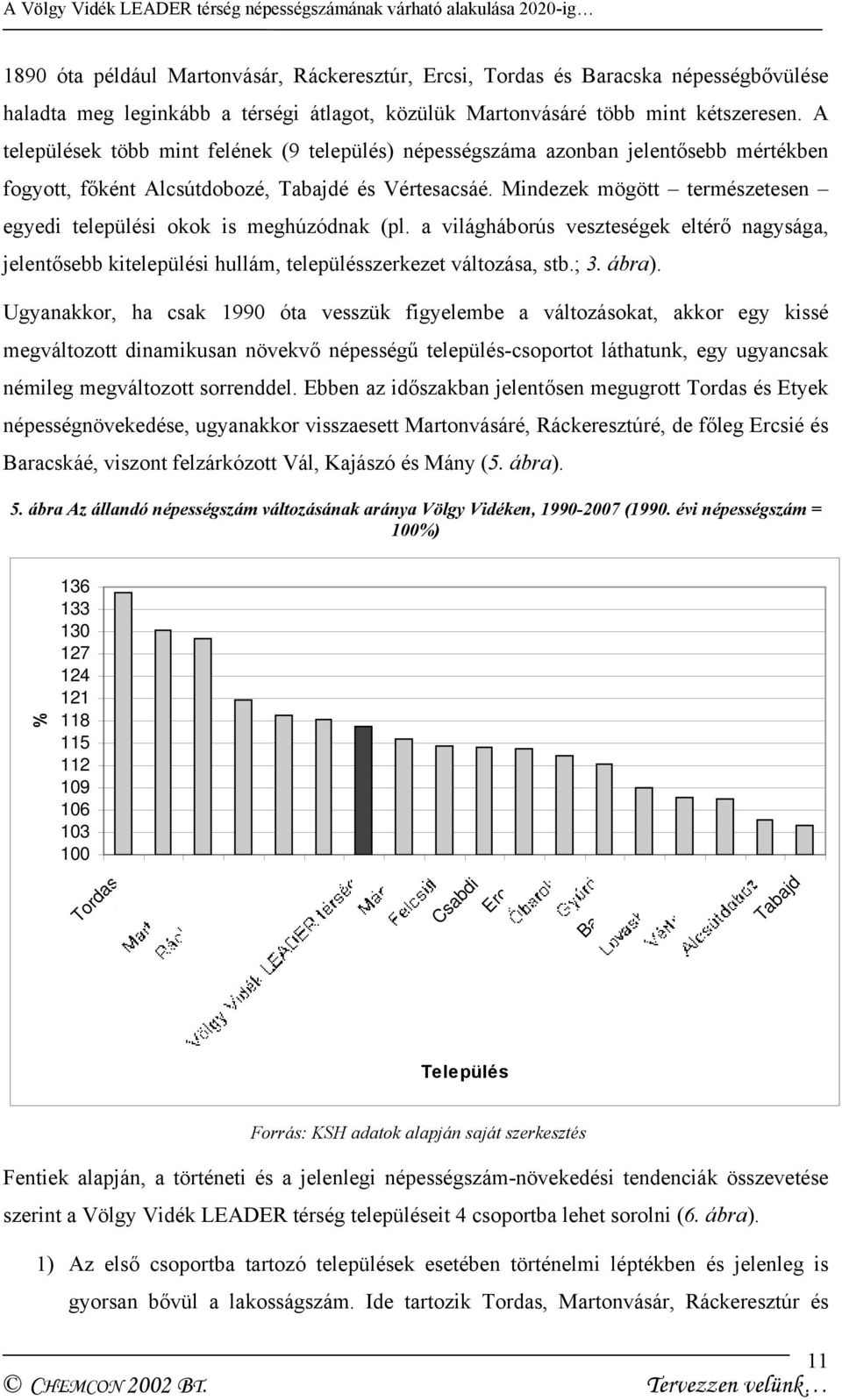 Mindezek mögött természetesen egyedi települési okok is meghúzódnak (pl. a világháborús veszteségek eltérő nagysága, jelentősebb kitelepülési hullám, településszerkezet változása, stb.; 3. ábra).