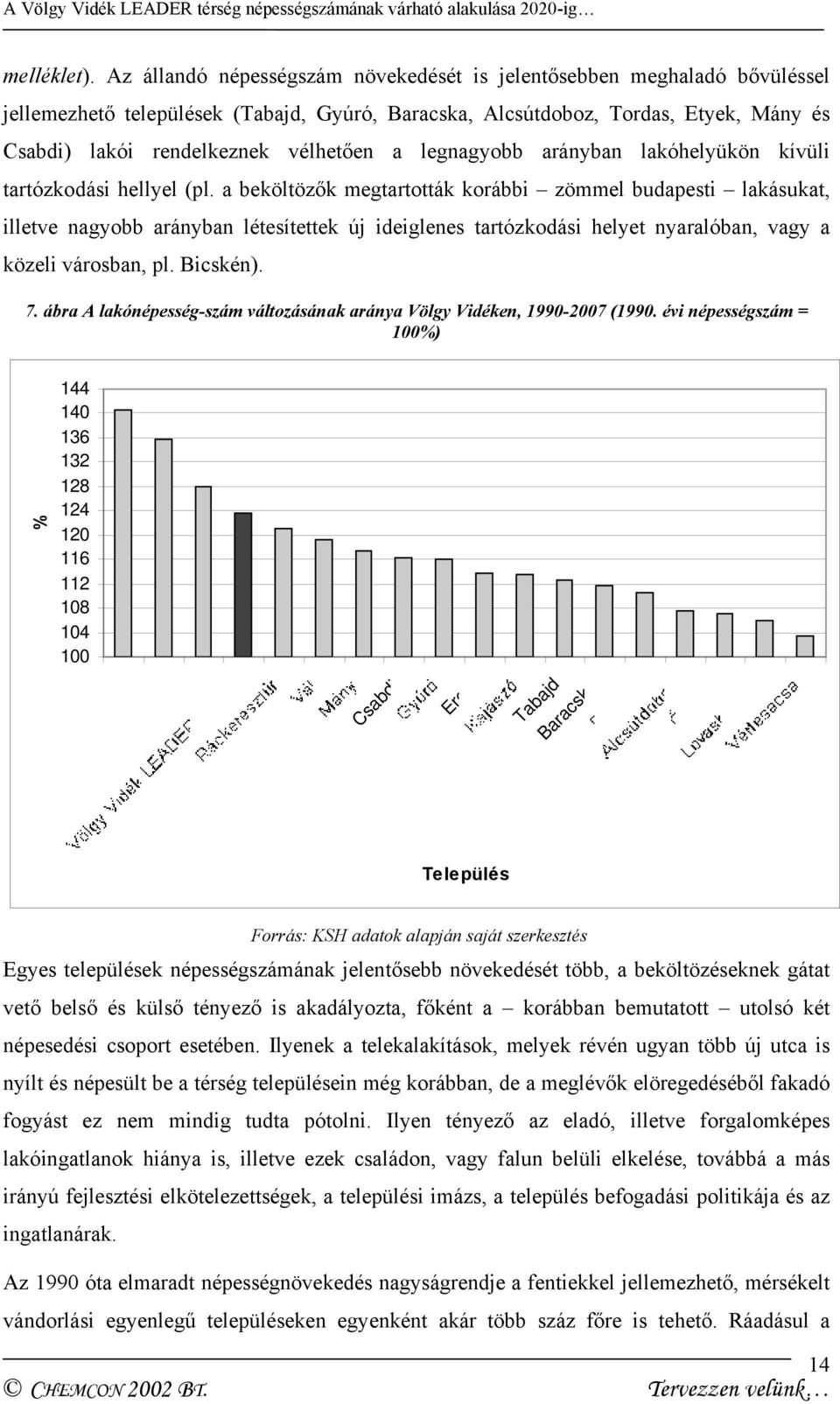 legnagyobb arányban lakóhelyükön kívüli tartózkodási hellyel (pl.