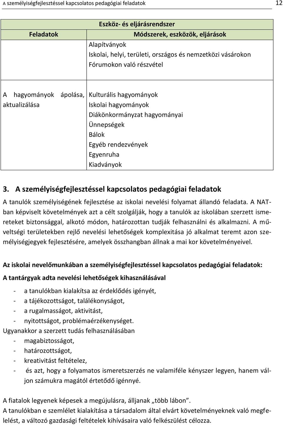 Kiadványok 3. A személyiségfejlesztéssel kapcsolatos pedagógiai feladatok A tanulók személyiségének fejlesztése az iskolai nevelési folyamat állandó feladata.