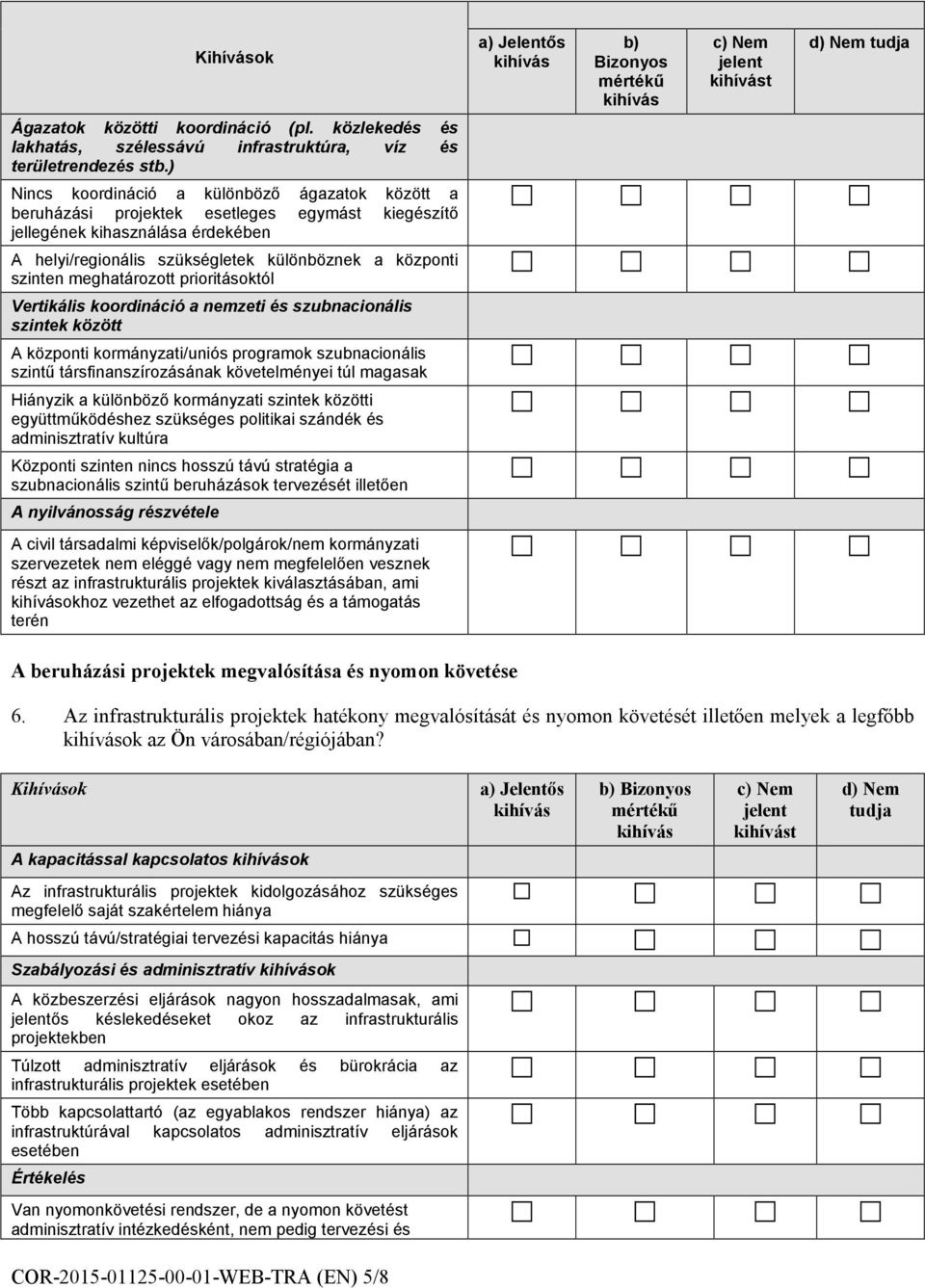 meghatározott prioritásoktól Vertikális koordináció a nemzeti és szubnacionális szintek között A központi kormányzati/uniós programok szubnacionális szintű társfinanszírozásának követelményei túl